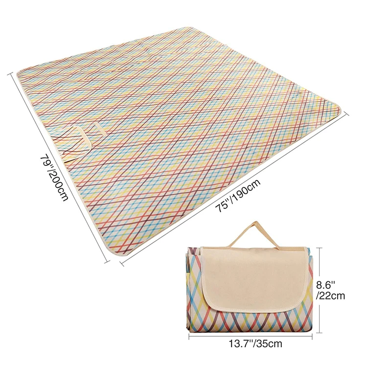 YASEN Picnic Blanket Waterproof Sand Proof Durable Oxford Folding Extra Large Picnic Mat For Outdoor Travel Beach Lawn Park