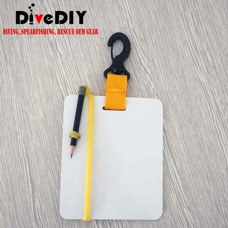 classic diving slate with single clip for scuba diver record and communicate under water
