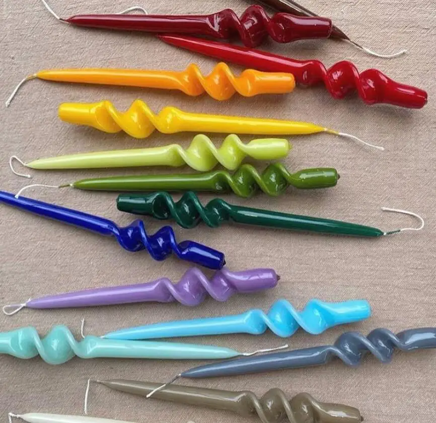 wholesale bulk twisted paraffin wax long wedding long candle stick