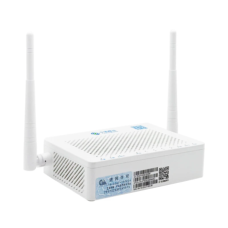  Внешняя антенна ZTE GPON ont F663NV3a 1GE + 3FE WIFI 5dbi беспроводной маршрутизатор onu английская прошивка работает на оптоволоконном оборудовании