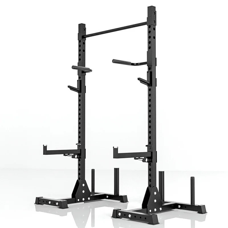 
Multi Purpose Pull And Dip Station Half Barbell Squat Rack With Pull Up Bar 