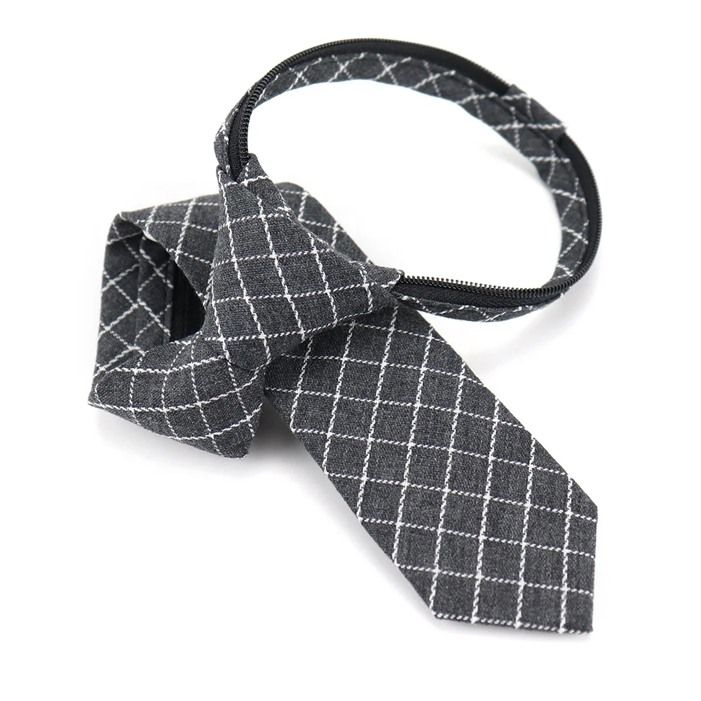 Галстуки ручной работы на молнии из 100% хлопка с принтом в клетку