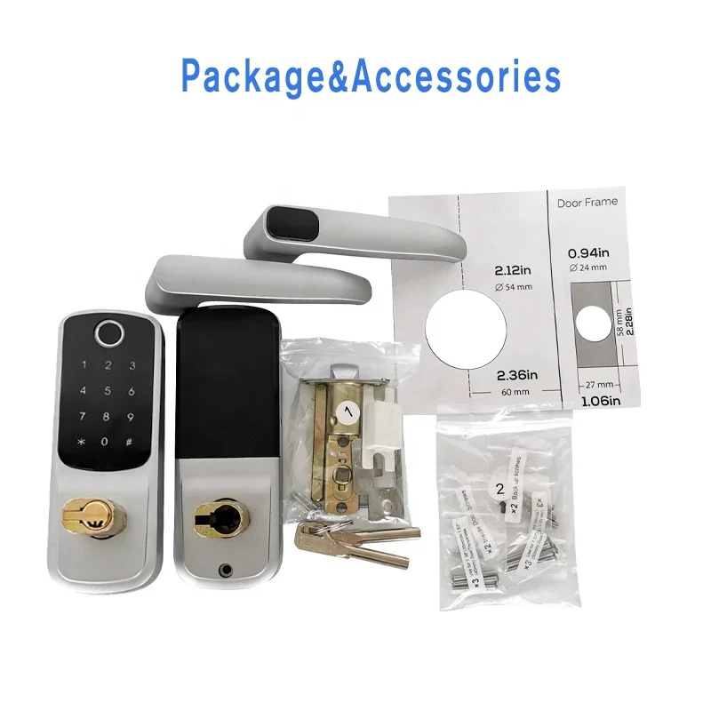 Smart Keyless Lock WIFI Password Tuya APP Fingerprint 5 In 1 Unlock Digital Electronic Door Lock