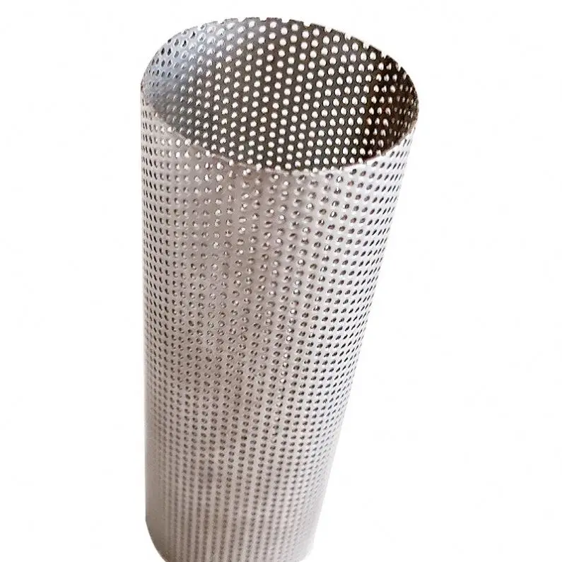 Customized 316L 304 Stainless Steel Punching Perforated Plate Composite Sintered Metal Wire Mesh Filter Cylinder Tube
