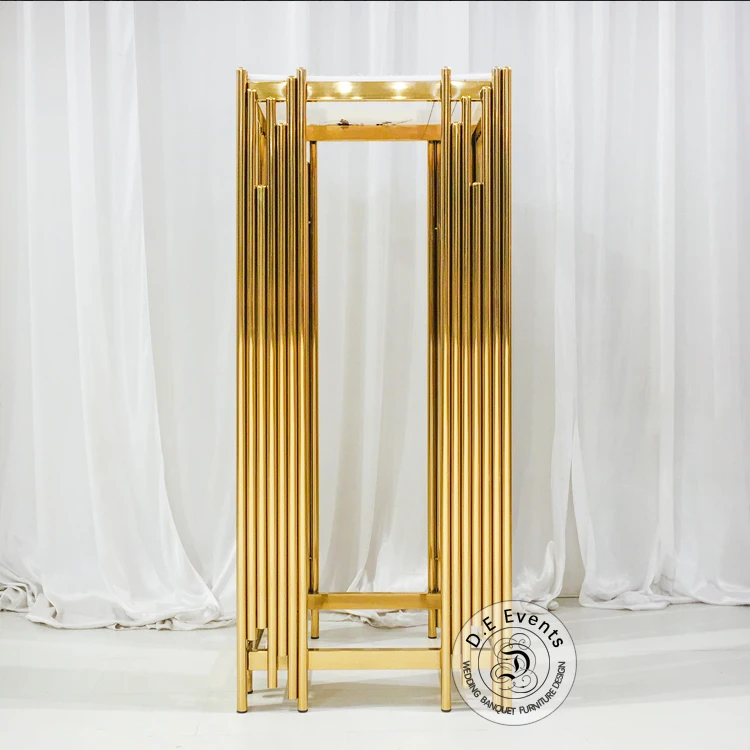 Factory price cylinder colorful metal flower stand designs for wedding event decoration