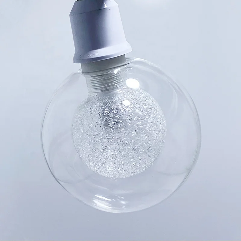 G4 G9 Adapter Socket Double Glass Custom Bottle Shape Ceiling Lamp Chandelier Light led bulb lights