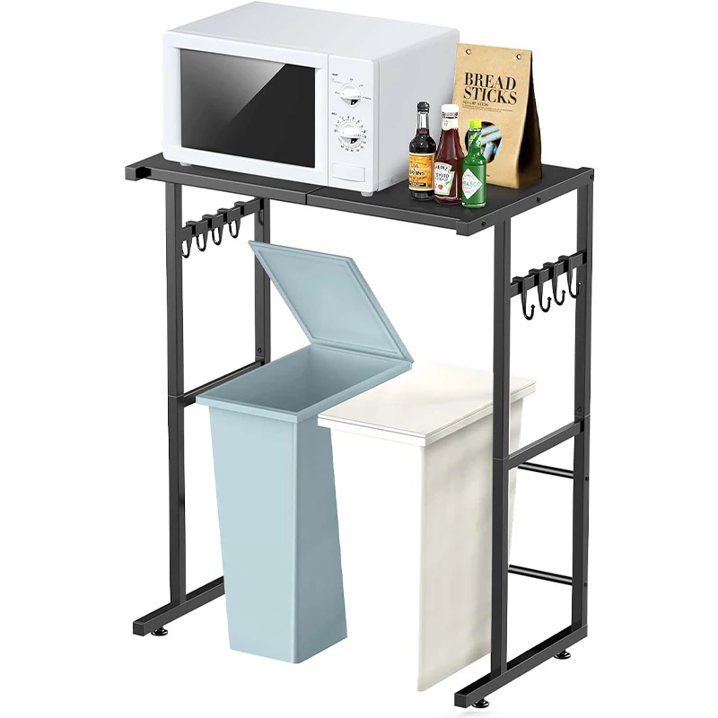 Регулируемая полка для гостиной с зеленым растением кухонная крючком держатель микроволновой печи стойка хранения над мусорным ведром