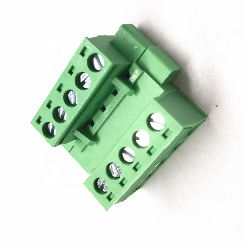 KF2EDGKR-5.08 terminal block connector Wire to wire plug in screw terminal blcoks 15A 300V WJ2EDGKRN with flange ears