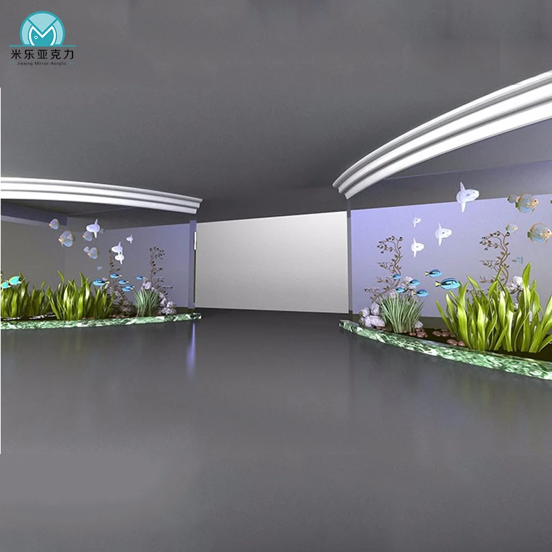Factory direct sale aquarium high quality clear round acrylic divider fish tank