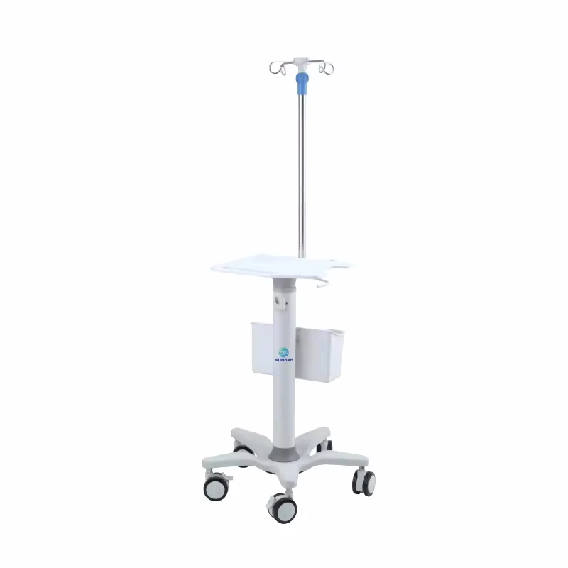 Factory price ECG ultrasound trolley Hospital computer desk notebook workstation Mobile medical trolley nursing car with printer