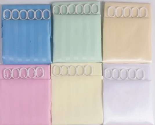 Yin and Yang striped shower curtain thickened bathroom waterproof mildew-proof thickened shower curtain keyhole with Hook