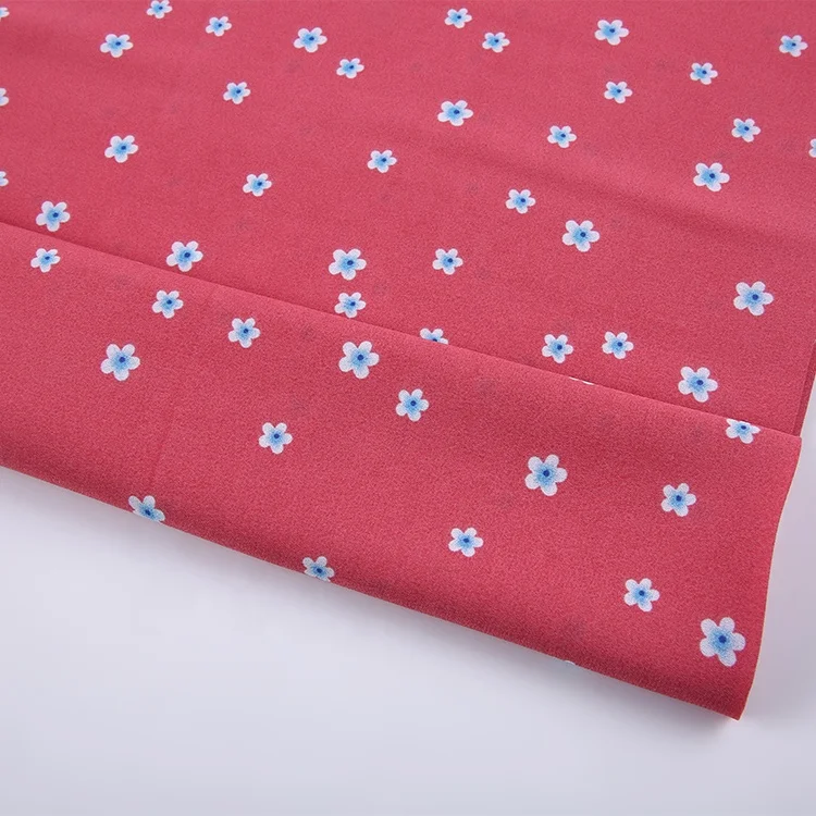 
good quality plain floral printed woven polyester georgette fabric 