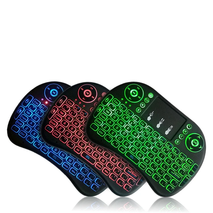 Rii i8 mini keyboard backlit Colorful Backlight 2.4G wireless MINI keyboard air mouse remote control for smart android tv box