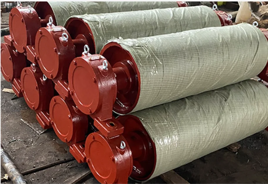 Motorized Drive Pulley Conveyor Belt Pulley with ceramic lagging