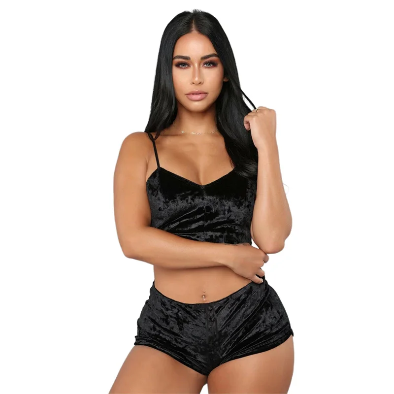 
Wholesale Casual Velvet Lounge Wear Women Sleepwear Pajamas Women Set Loungewear 