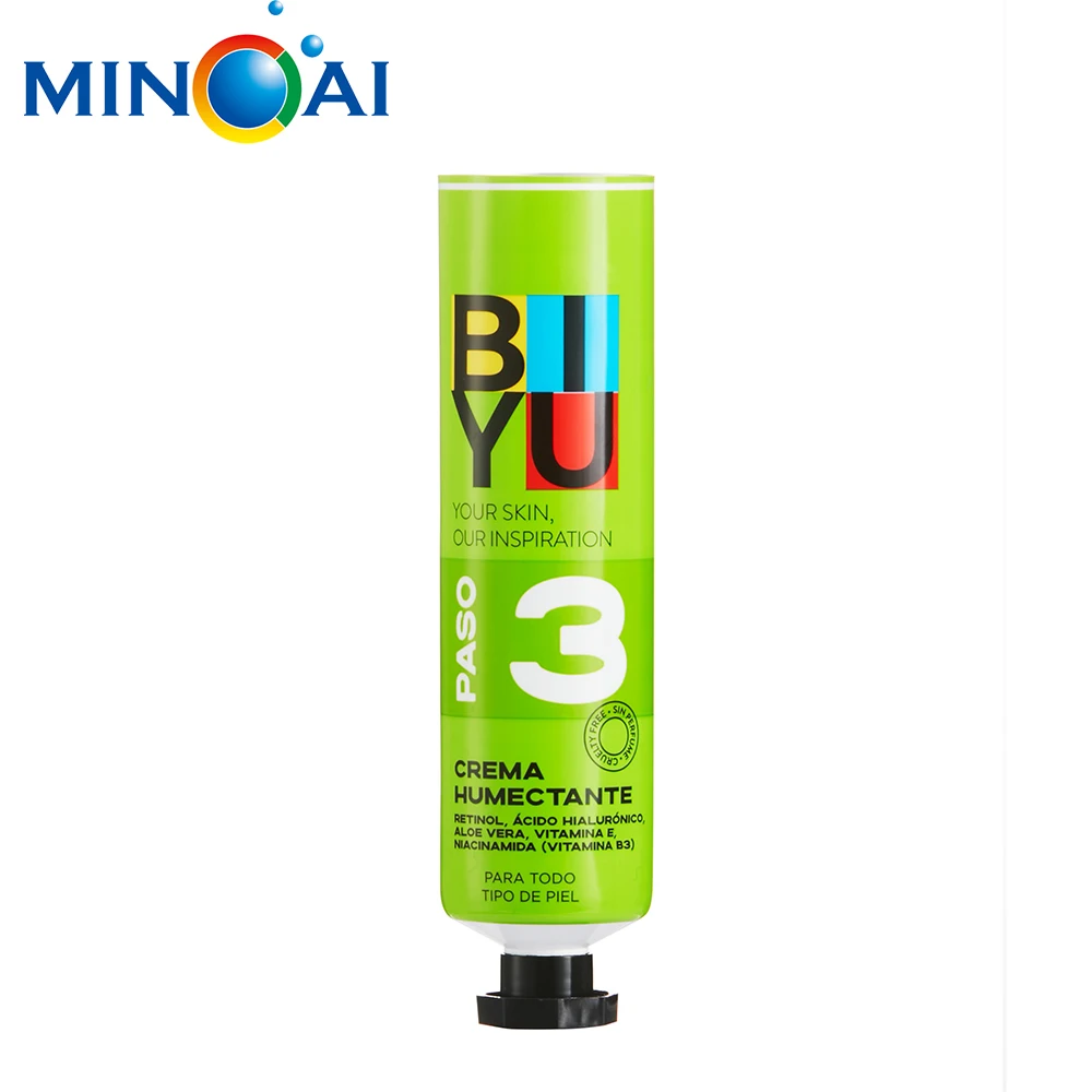 Customized color abl laminated barrier cosmetic packaging plastic soft tube