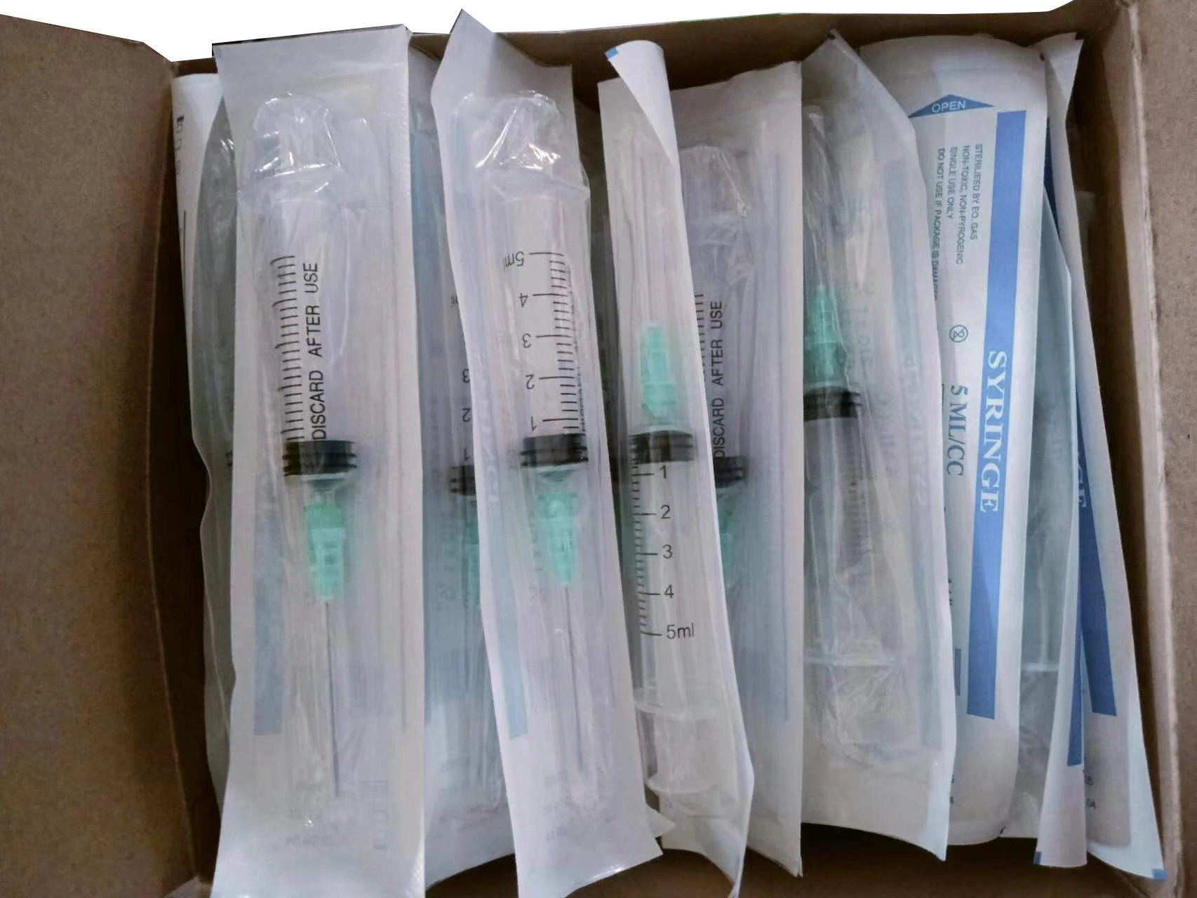 Hospital Medical Disposable Sterile 1ml 2.5ml 5ml Syringe