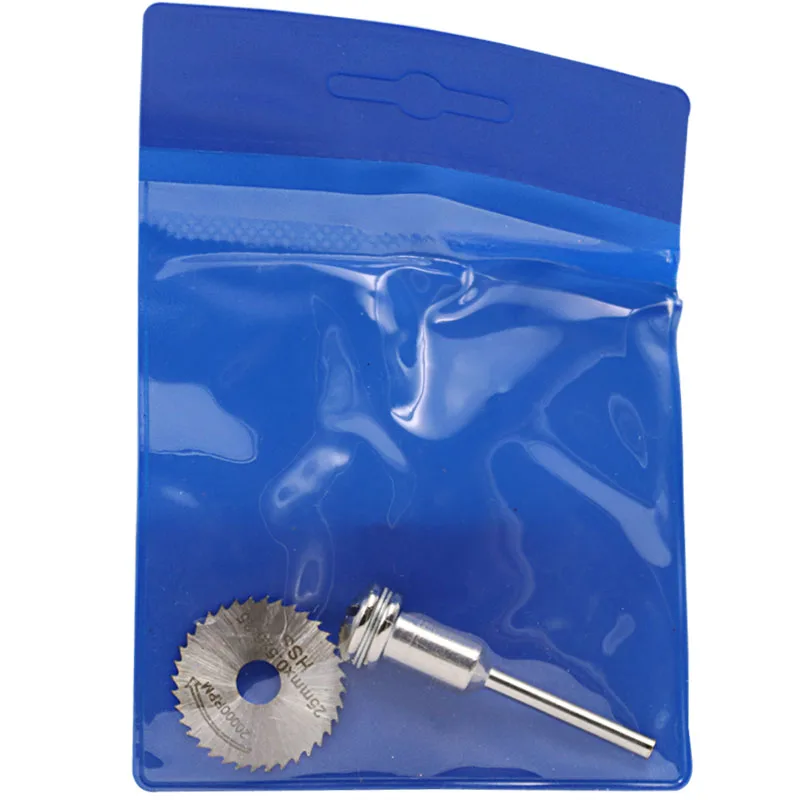 25mm Wood Saw Blade Disc + Rod Rotary Cutting Tool Mini HSS Circular Saw Blade for Dremel Compatible Plastic Aluminum