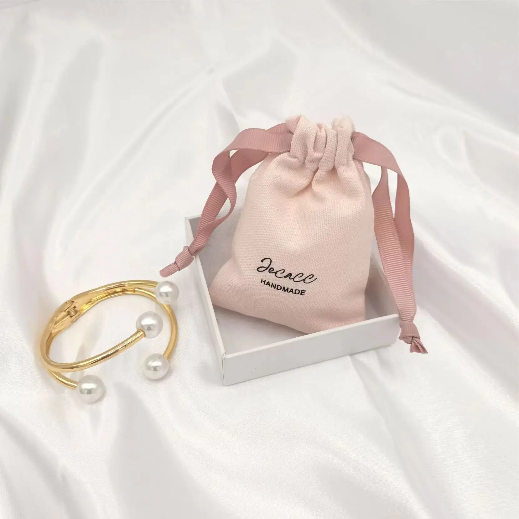 Роскошный мягкий заказной косметический подарок ювелирные изделия хлопок бархат сумка для упаковки