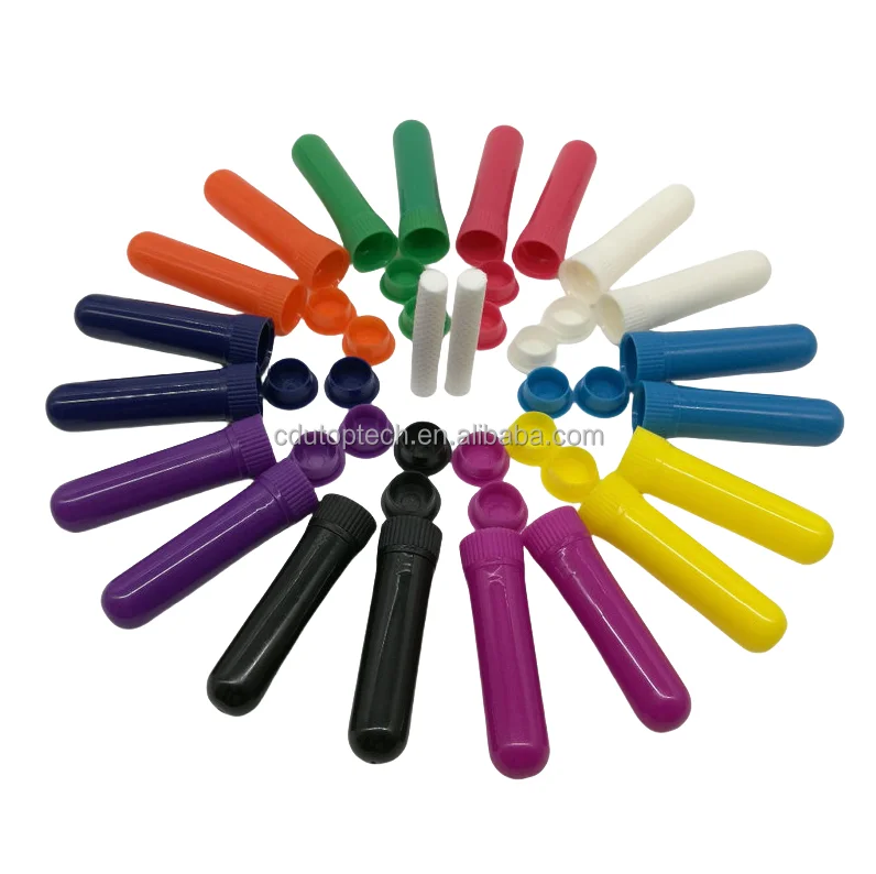 Wholesale Plastic Nasal Inhaler Tube Blank PP Nasal Inhaler Stick for Aromatherapy Essential Oil Cosmetic Packaging