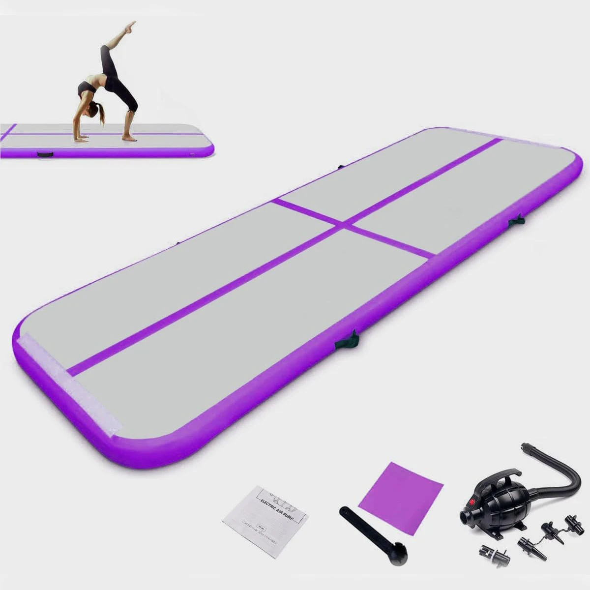 inflatable 20m Dance Yoga Tumbling Air Mat pvc Durable Air Tumbling Track Mat Taekwondo inflatable Air Cushion