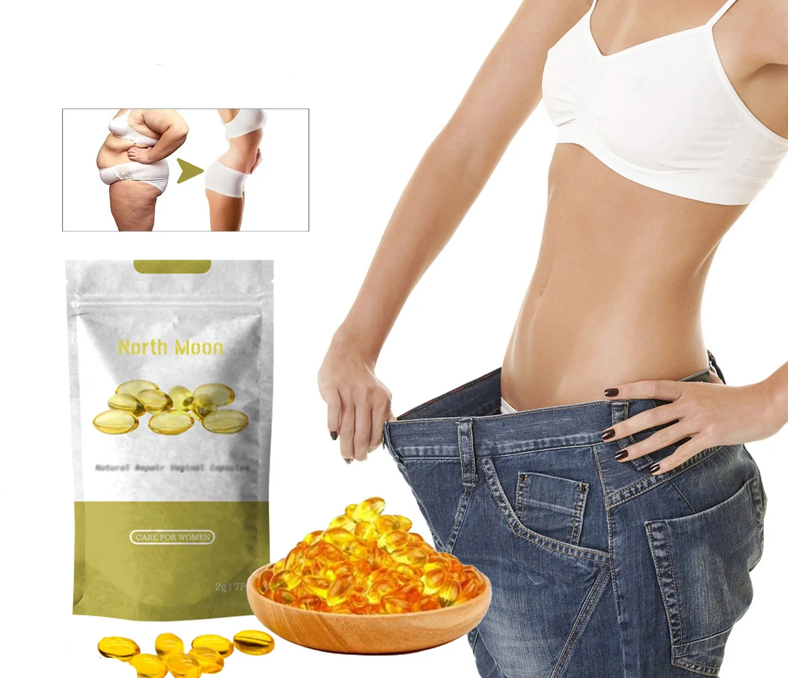 Hot Sale Abdominal Shaping Capsules Belly Fat Burning Tightening Skin Weight Loss Slimming Capsules