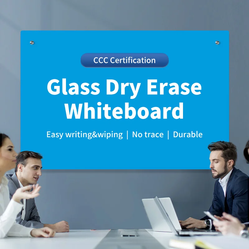 Customized China Factory Office Wall Mounted Magnetic Dry Erase Toughened Glass Whiteboard Kids Drawing Board