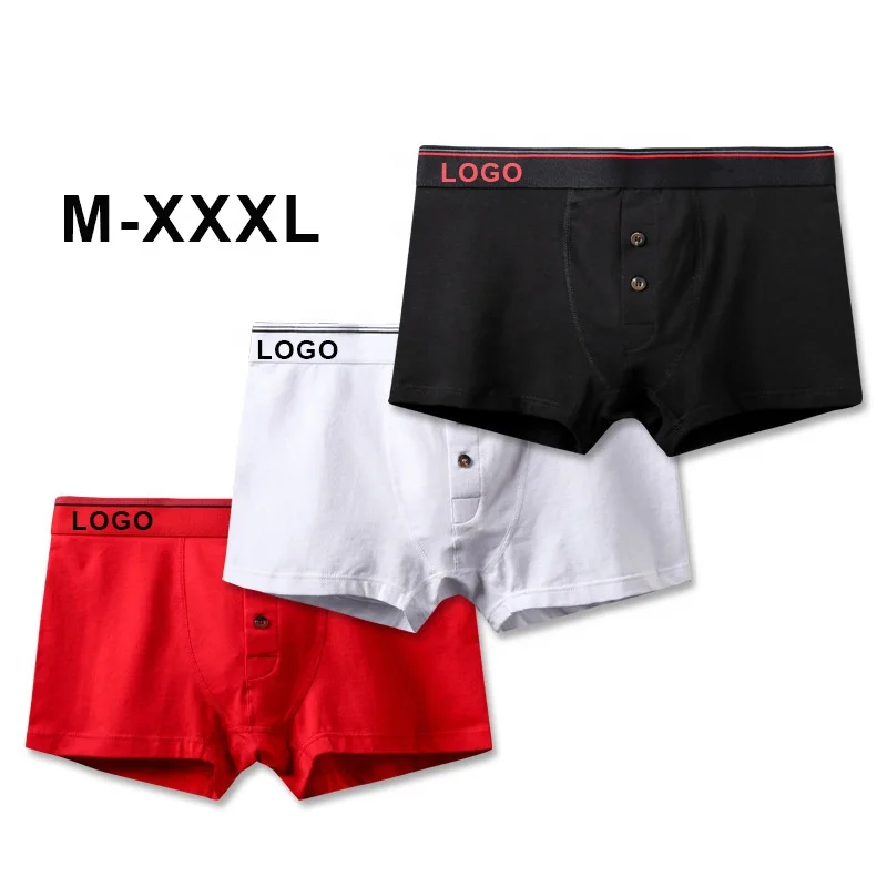 2021 LOGO Custom Boxer Briefs Mens Underwear Trunks 95 Cotton Underwear Sexy for Men