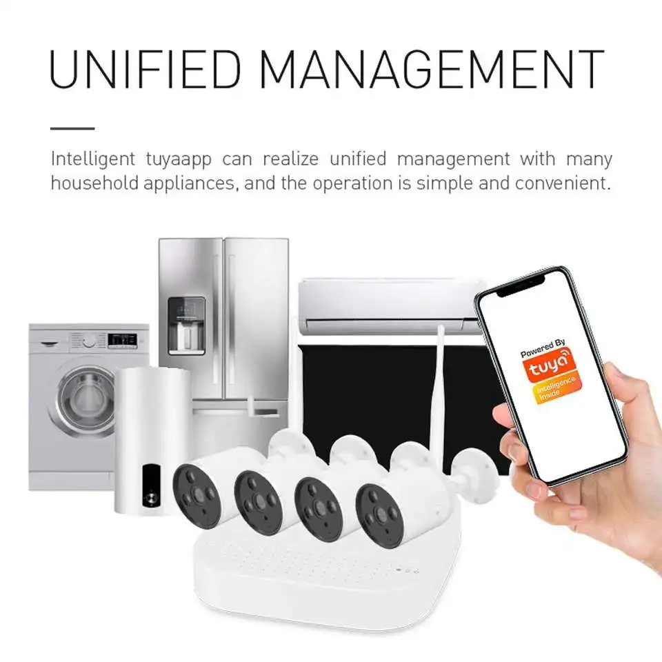 4CH 3MP Tuya Nvr Smart Home Security Wireless Waterproof Outdoor Wifi IP Cctv Video Surveillance System