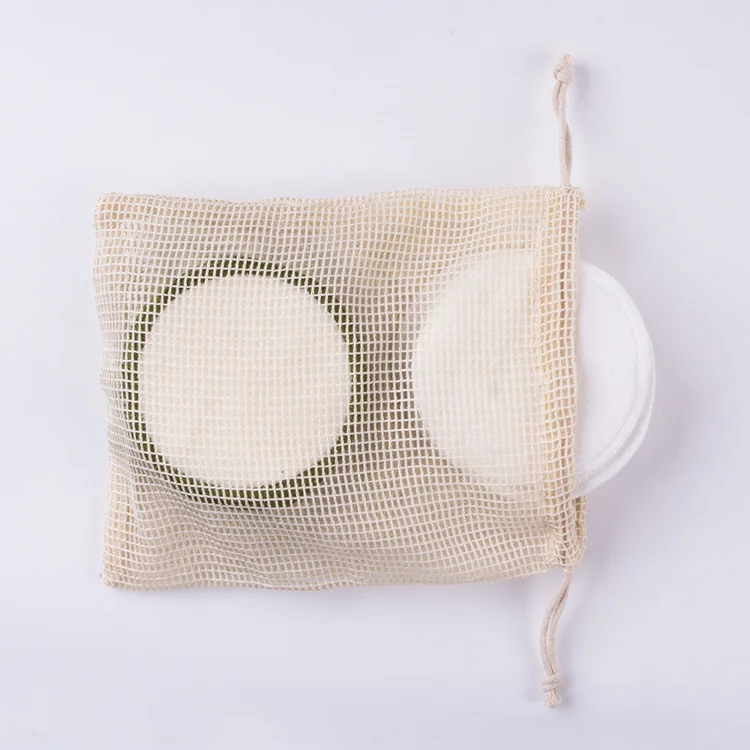 Factory Price Biodegradable cotton remover pads Reusable Face Cleaning Round pads with konjac sponge