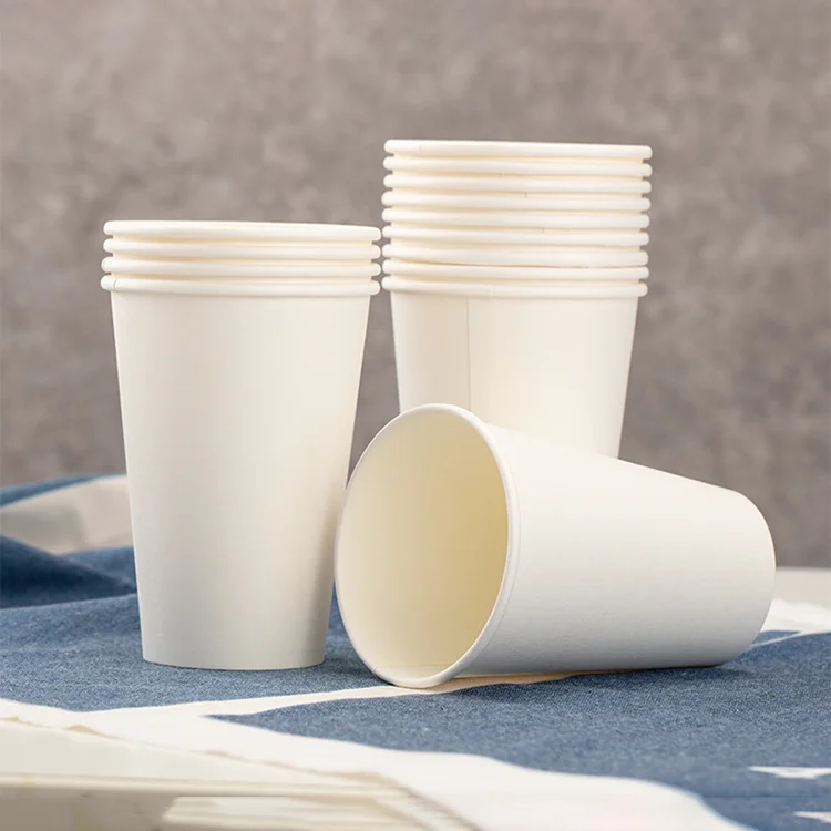 Customizable biodegradable compostable recyclable disposable white paper coffee cup