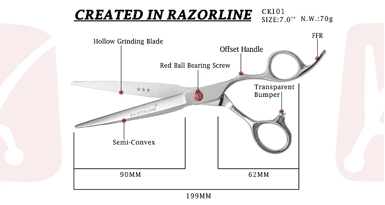 Custom LOGO 6 Inch 9CR Barber Professional Haircutting Scissors Kit Japanese 440C Hair Cutting Shears Tools Thinning Scissors