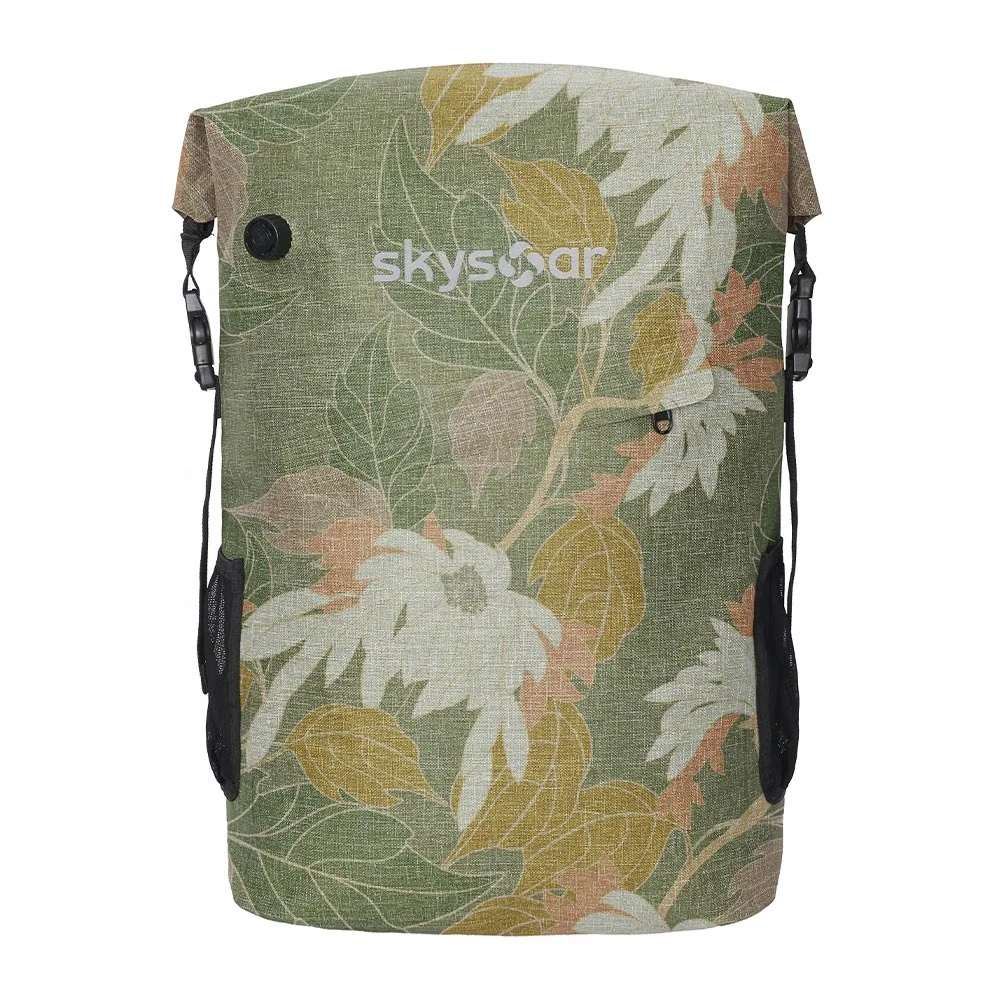 OEM Polyester Roll Top Leakproof College School Bag Daily Cycling Camping Hiking Travel Water Resistant Backpack