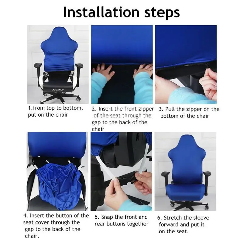Computer Desk Chair Slipcovers Spandex Jacquard Stretch Gaming Chair Cover.jpg
