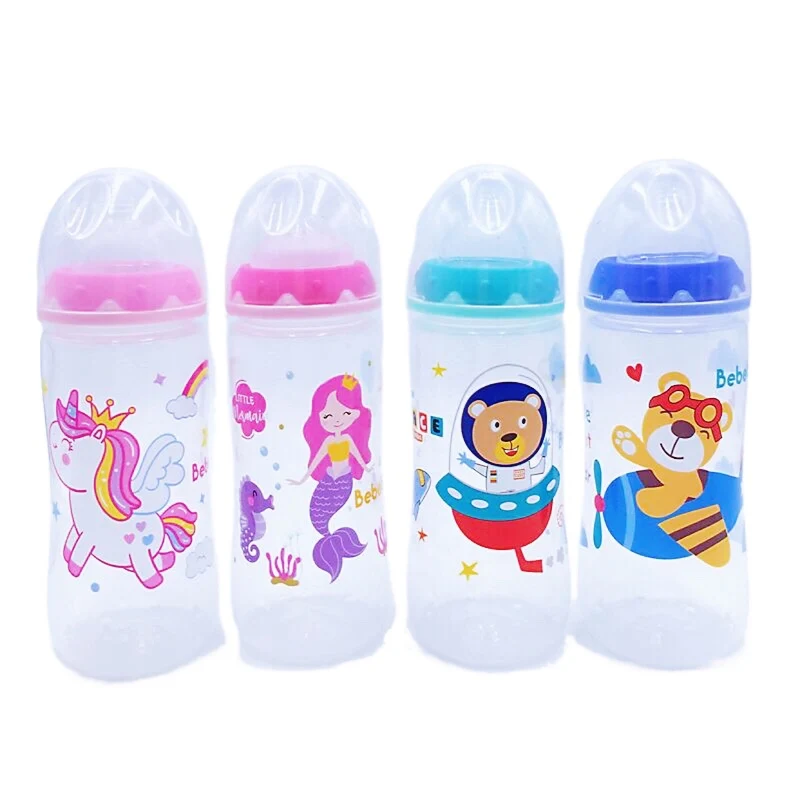 5oz/10oz  PP Wide-Neck Baby Bottle With Silicone Nipple BPA-Free