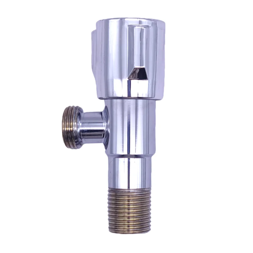 OEM 1/2 stainless steel water angle valve treads brass plated chrome plated body iron angle valve