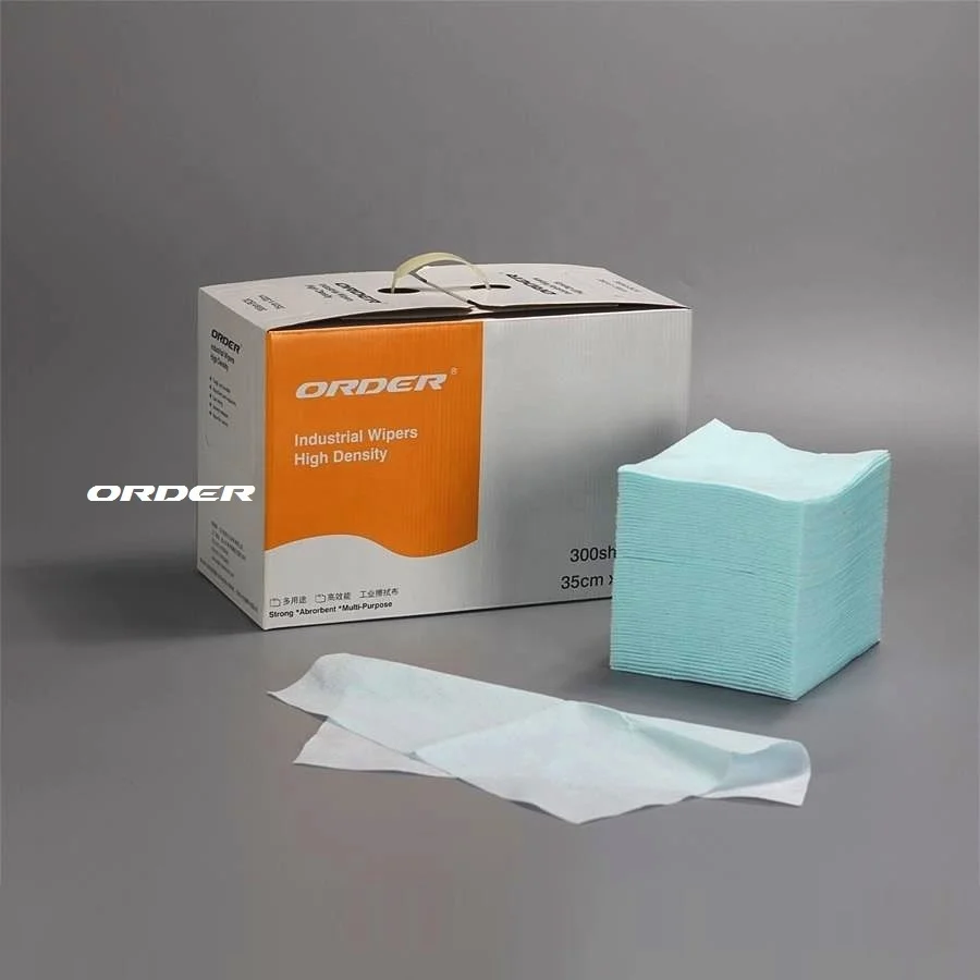 Replace Sontara Turquoise 1/4 fold non woven spunlace high absorbent industrial wipe wipes clean cloths