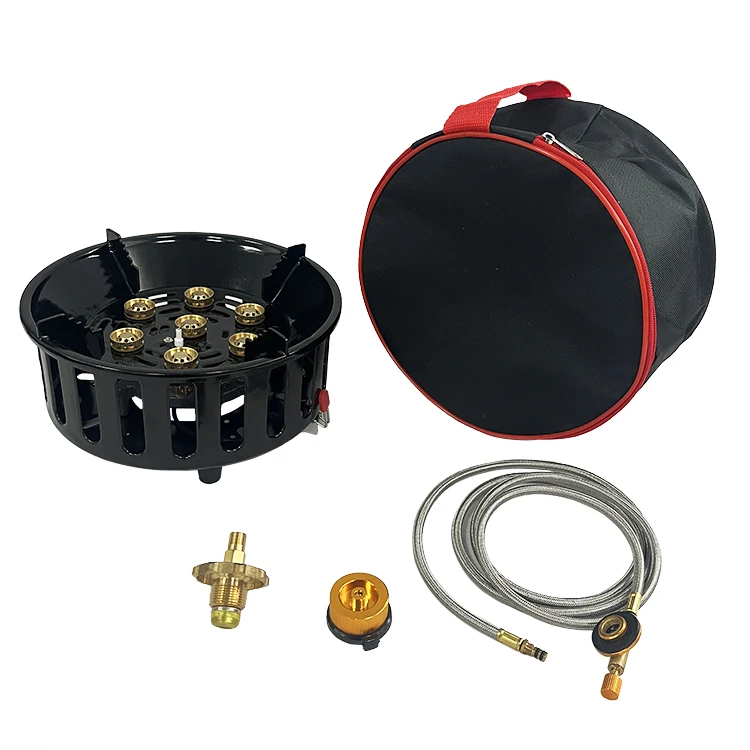 outdoor cooktop 7 9 head single wok brass big burner portable camping gas stove