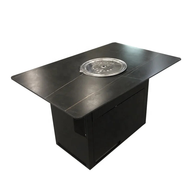 Korean Grill Table Japanese Style Smokeless Equipment Charcoal BBQ Tables for Restaurant