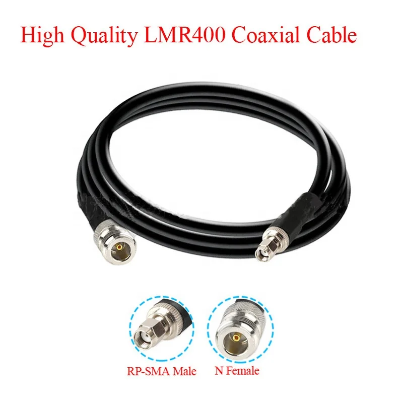 High quality Low Insertion Loss 50 Ohm LMR400 Coaxial Cable N Female Male SMA to RPSMA SMA Male RF Cable  for RF LoRa Hotspot