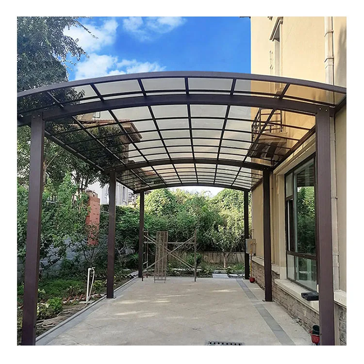 UV protection rainproof carports for car parking polycarbonate carport aluminum garden car garage outdoor car shed