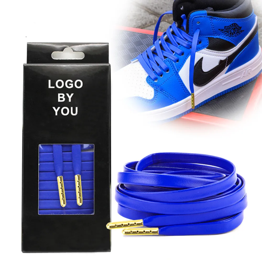 Wholesale Pu Leather Shoelaces Luxury Leather Shoe Laces With Gold Tips Aglets Soft Boot Laces For Leather Boot Sneakers Laces