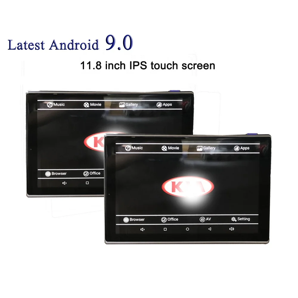 11.8 Inch Android 9.0 Headrest TV Rear Monitor For KIA K5 K9 Seltos Habaniro XCeed Sorento Sportage Car Seat Multimedia Screens