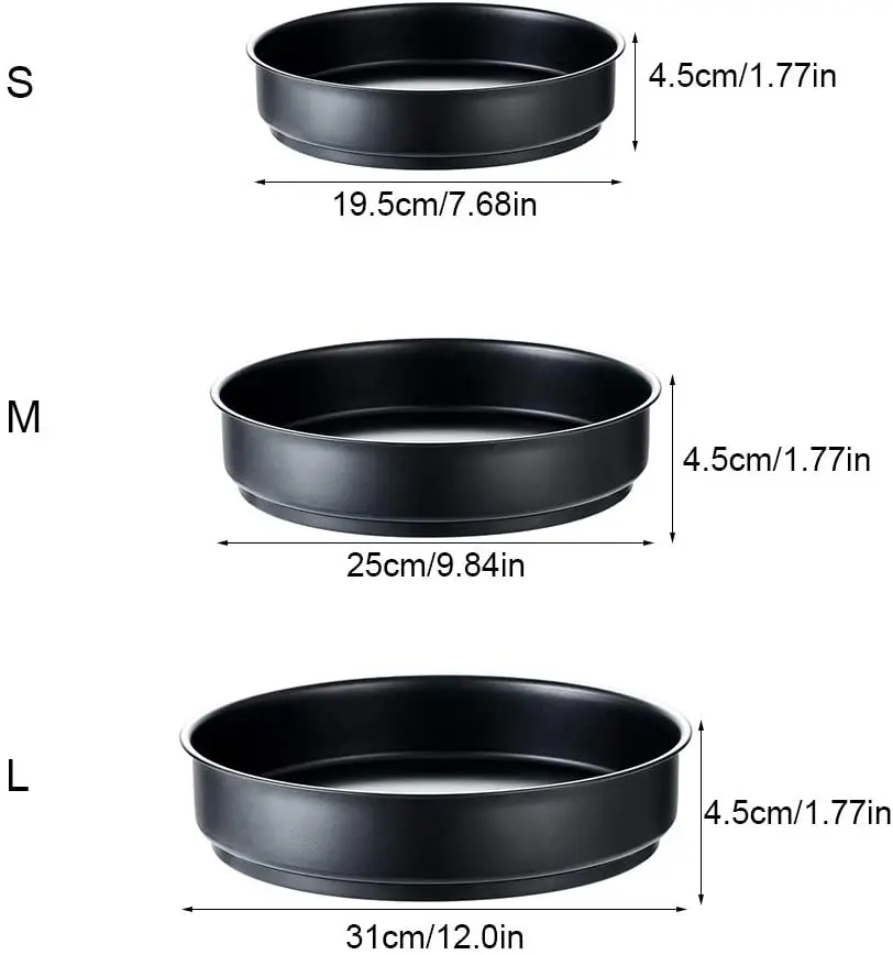
Stainless Steel Round Lazy Susan 360 Degree Rotating Spice Rack for Kitchen Cabinet Storage and Makeup Organizer 