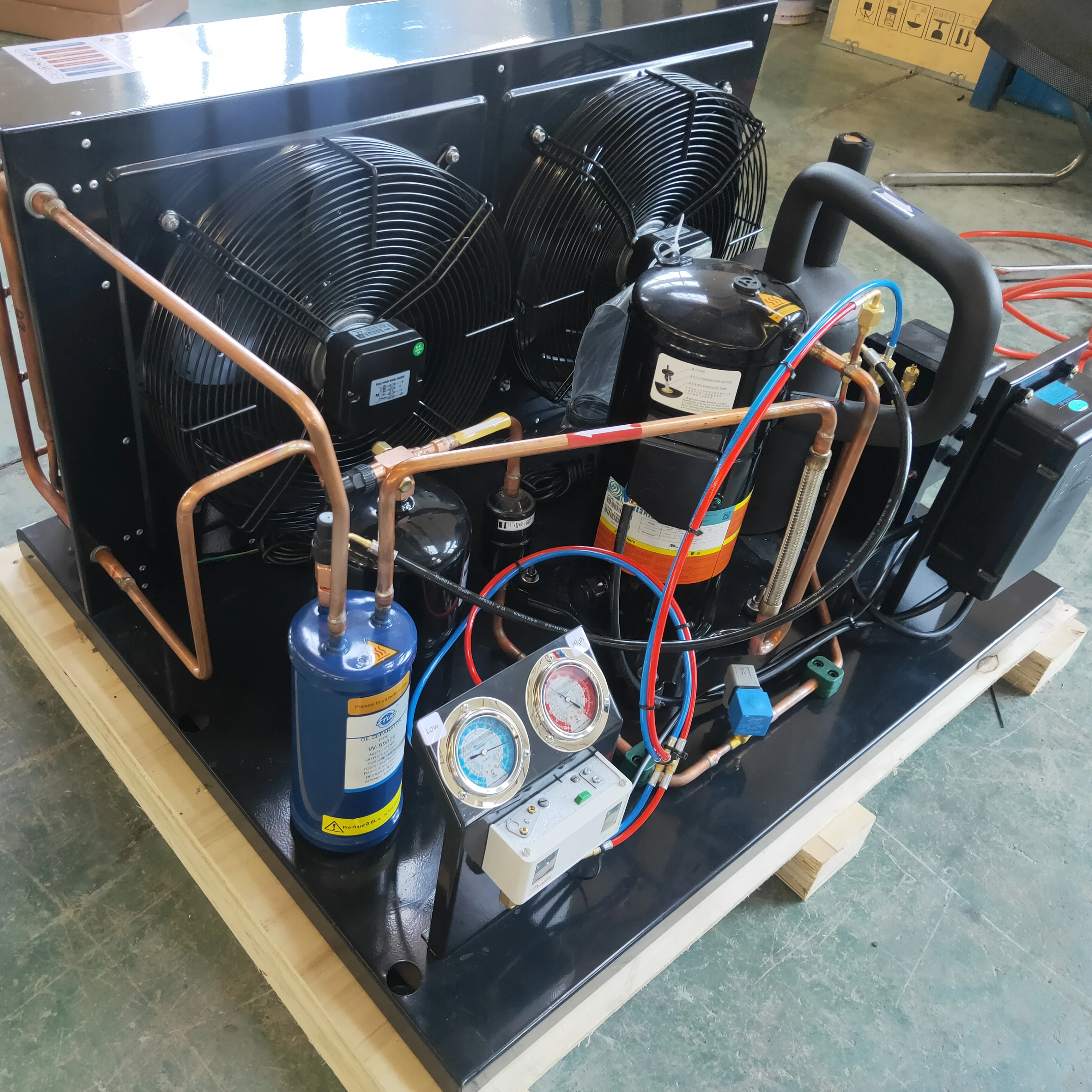 Professional 9hp hermetic scroll compressor open type condensing unit for high temp