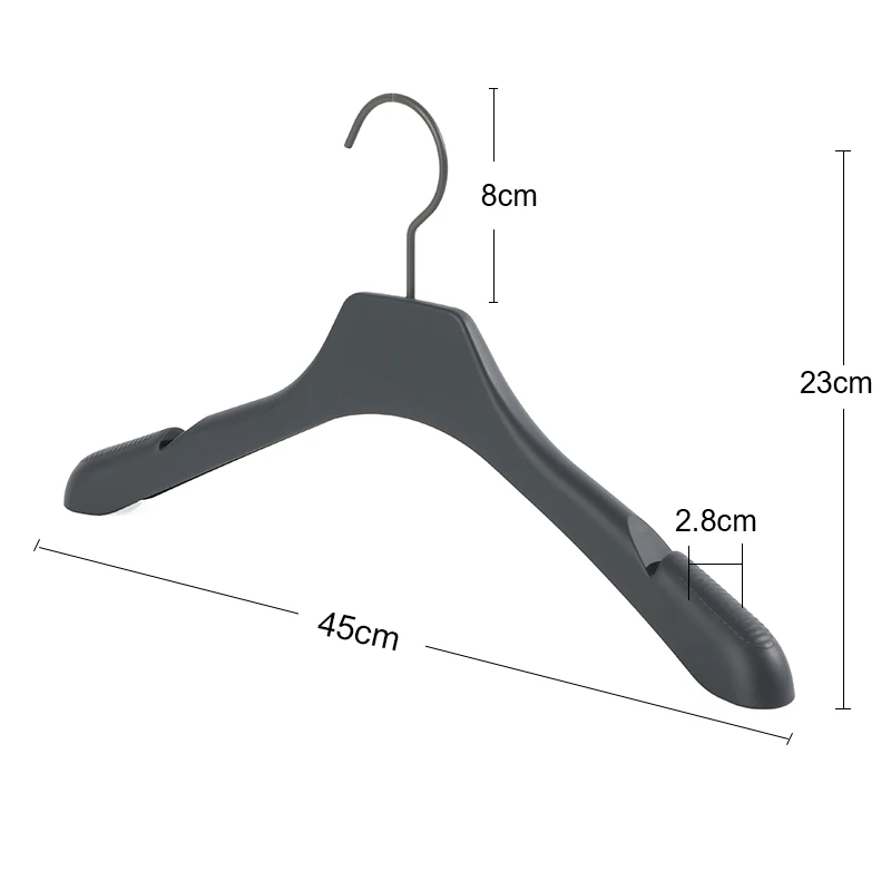 Wholesale Sample Free plastic hanger Custom Logo clothes hanger non slip Coat Plastic Hangers for clothes