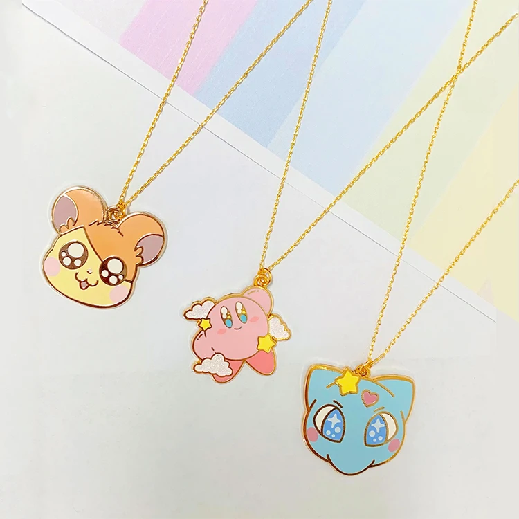 Custom Halloween simple mens pendant soft enamel silver 925 sterling necklace