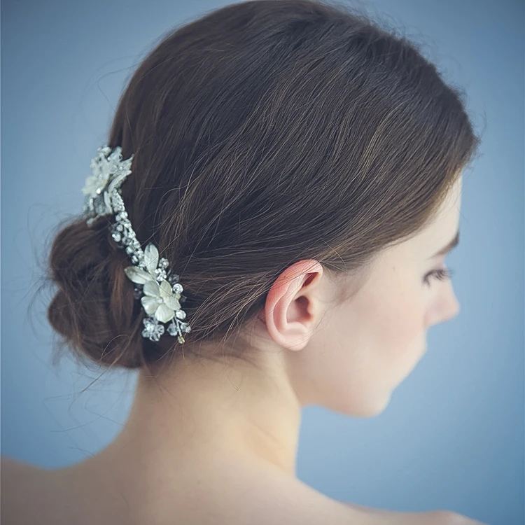 3 in 1Handmade Crystal Rhinestone Bridal Wedding Hair Comb