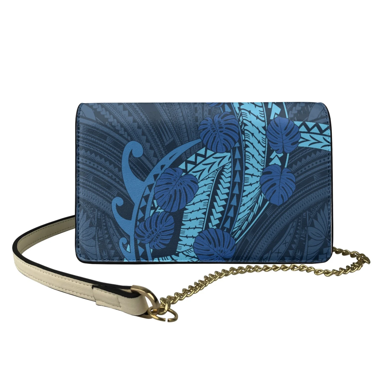 Samoa polynesian Top Quality High Quality Creative single shoulder crossbody bag women long wallet PU leather mobile phone bag
