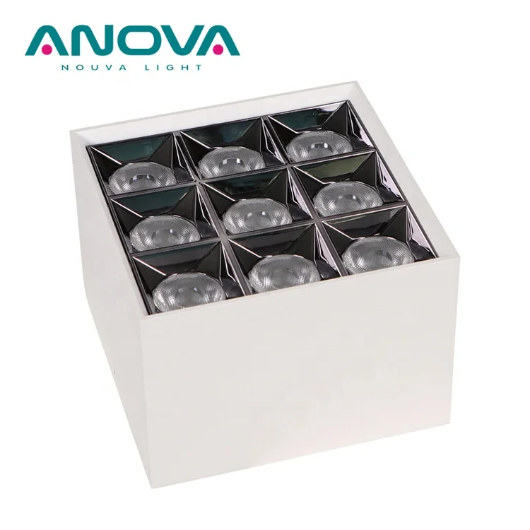 Modern 9 Head Grill Light Recessed Led Lighting fixed aluminum 32w Led spot Lamp for Hotel Office